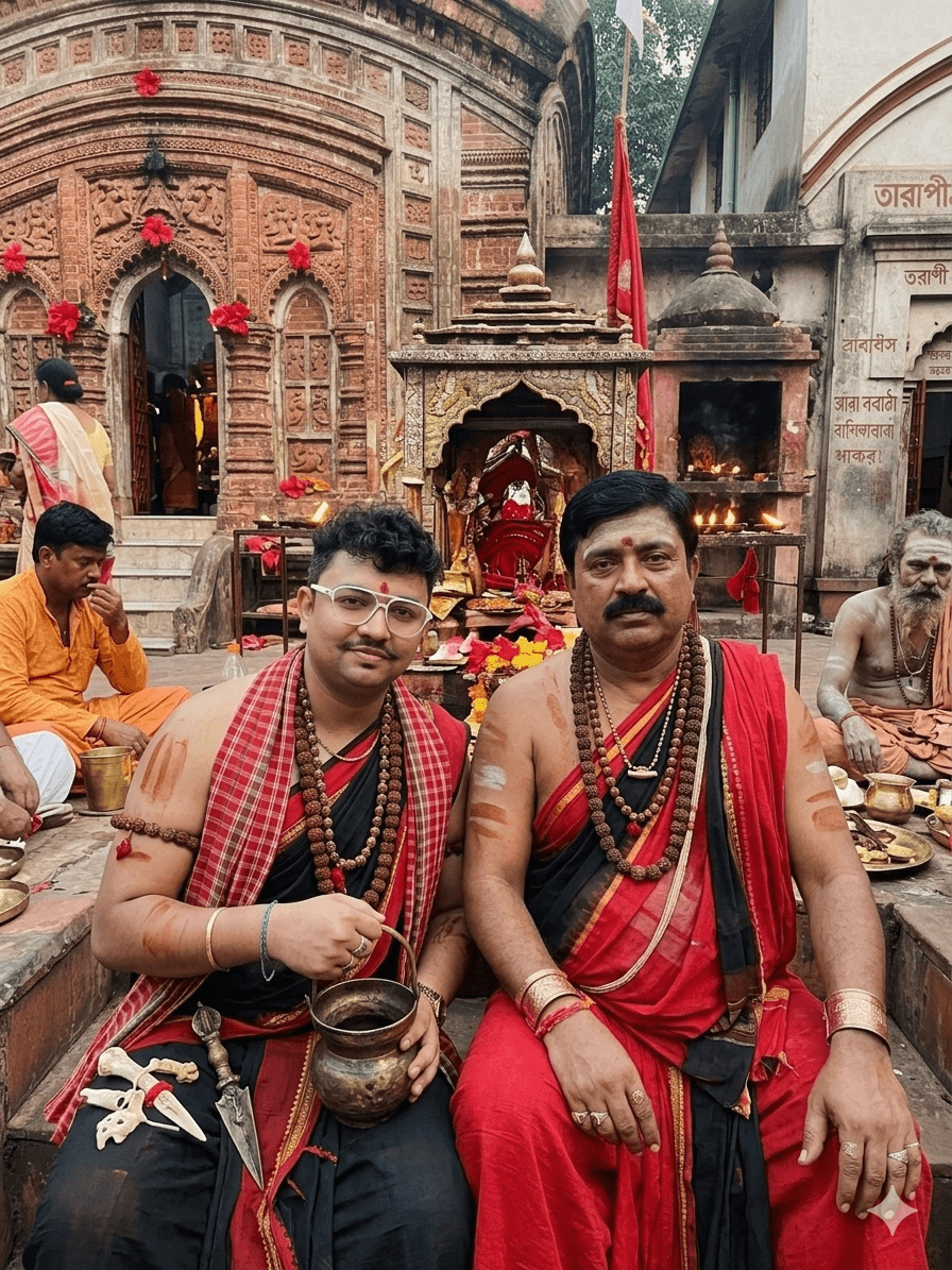 Sri Anik Misra among traditional ritual settings